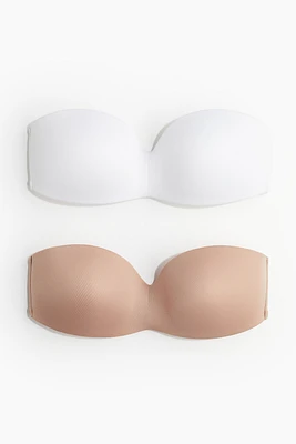 2-pack Padded Microfiber Bandeau Bras
