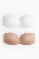 2-pack Padded Microfiber Bandeau Bras
