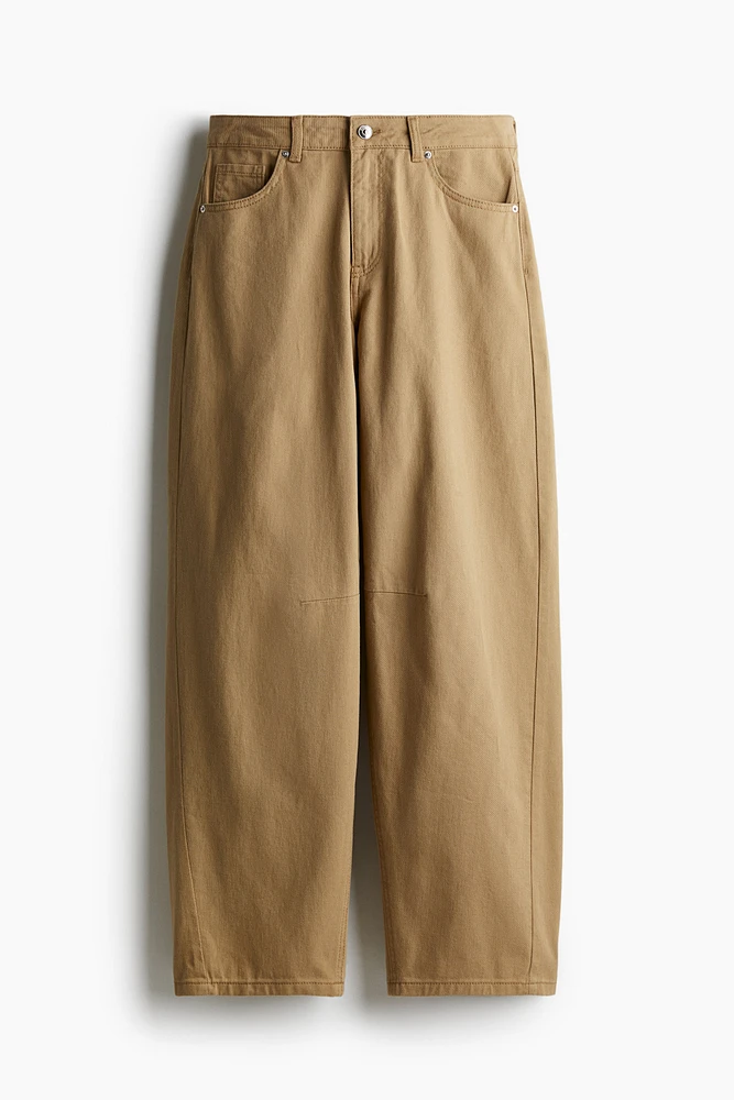 Pantalon en sergé à jambes tonneau