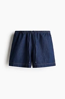 Denim Drawstring Shorts