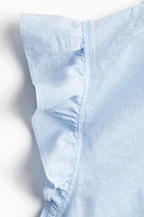 Linen-Blend Blouse