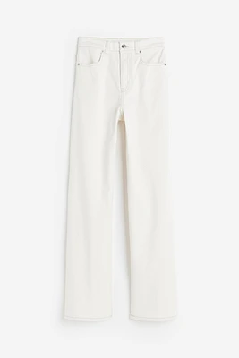 Wide-leg Twill Pants