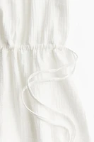Drawstring-waist Cotton Dress