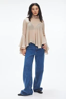 Blouse grande taille à volant