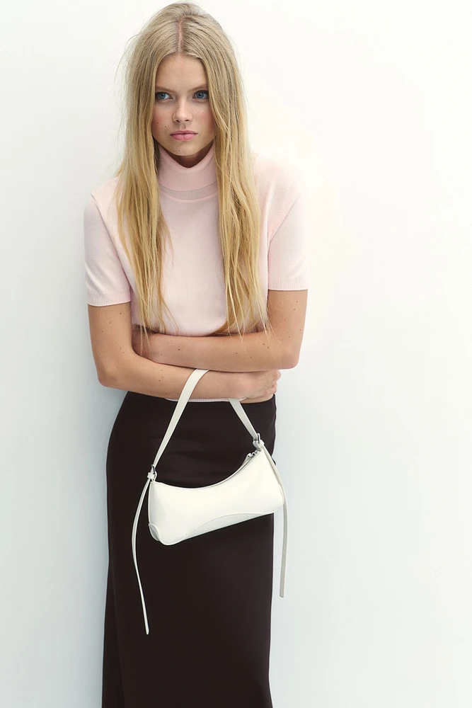 Fine-Knit Turtleneck Top