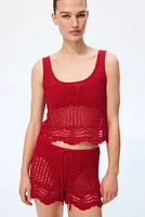 Crochet-Look Beach Tank Top
