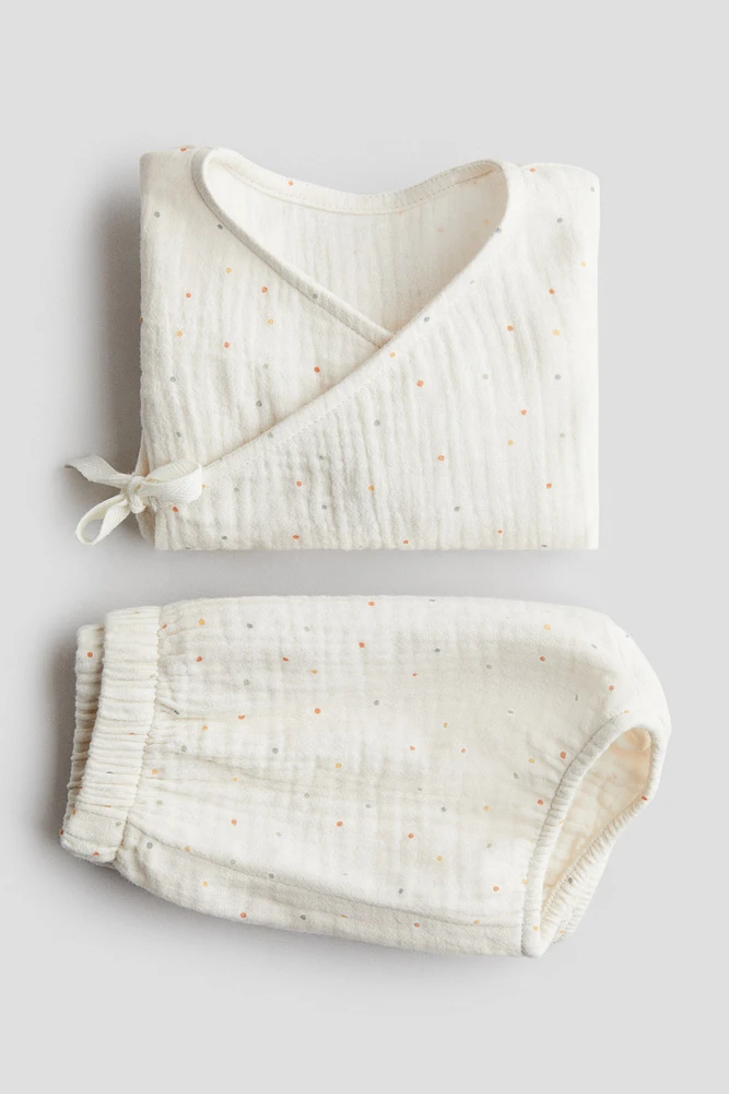 2-piece wrapover muslin set
