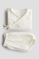 2-piece wrapover muslin set
