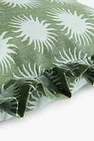 Ruffle-trimmed Cushion Cover