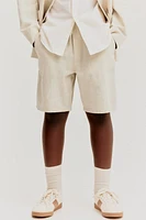 Linen-Blend Shorts