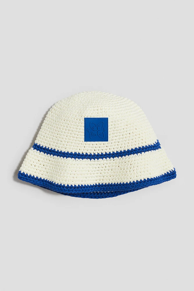 Crochet-Look Cotton Bucket Hat