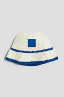 Crochet-Look Cotton Bucket Hat