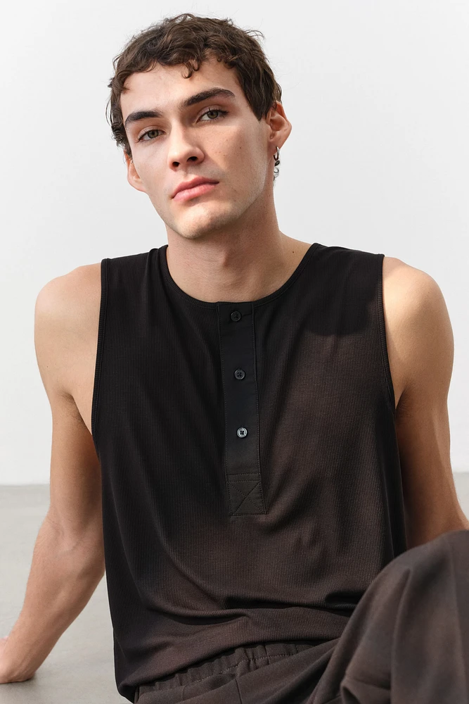 Slim-Fit Ribbed Tank Top