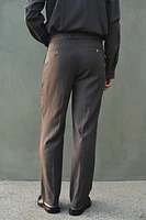 Regular-Fit Twill Pants with Belt