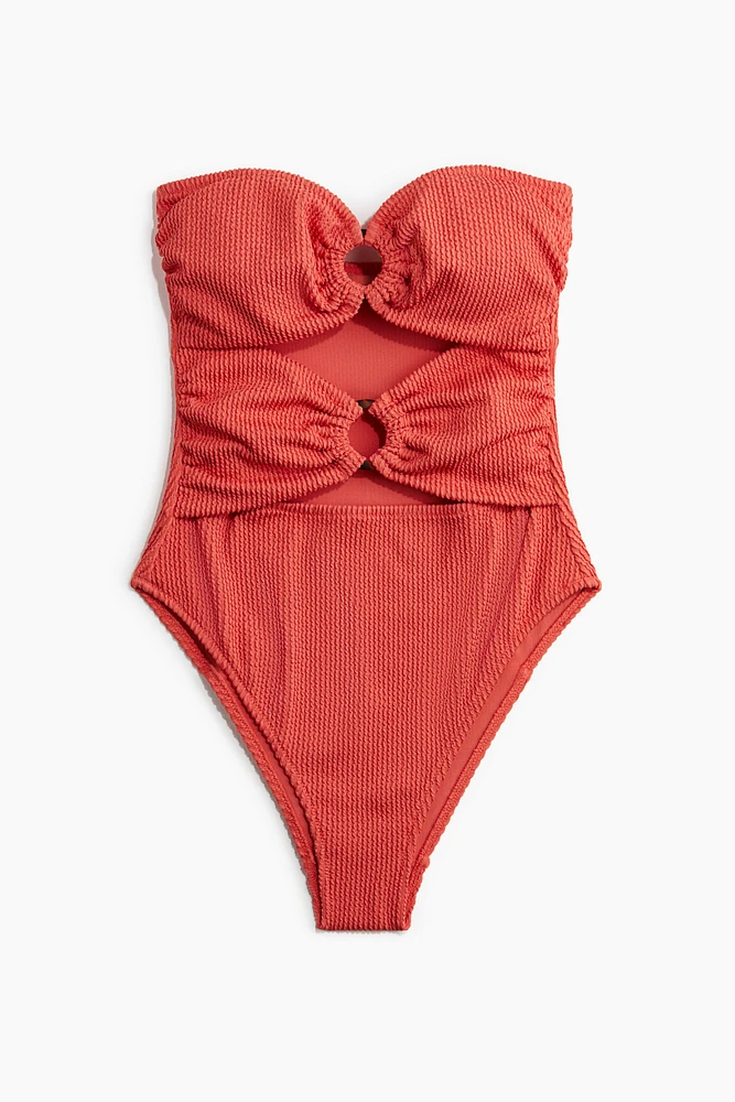Padded-Cup Bandeau Swimsuit