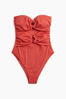 Padded-Cup Bandeau Swimsuit