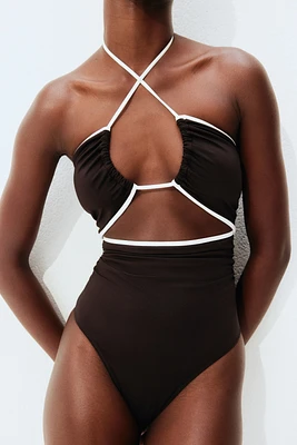 Padded-Cup Cutout Swimsuit
