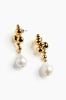 Gold-plated Pearl Earrings