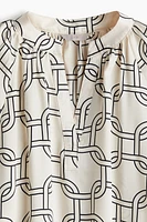 Balloon-Sleeved Blouse