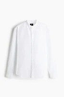 Regular Fit Band-Collar Shirt