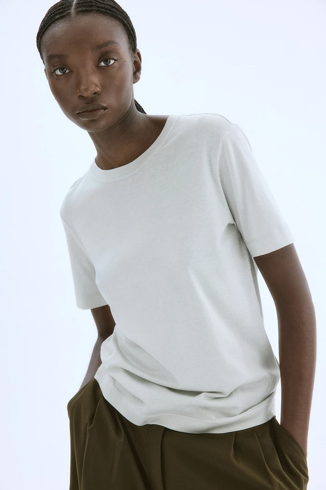 Silk-blend T-shirt