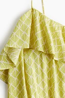 Flounce-trimmed Camisole Dress