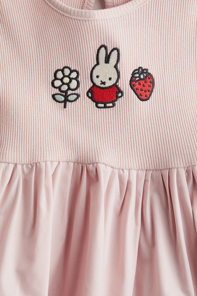Embroidery-Detail Cotton Dress