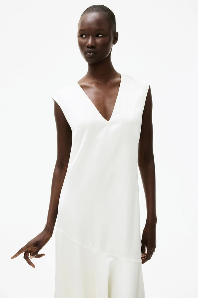 V-Neck Satin Dress