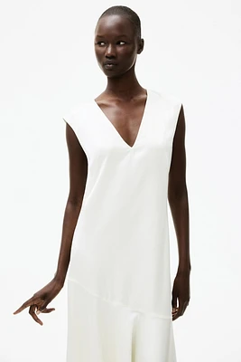 V-Neck Satin Dress