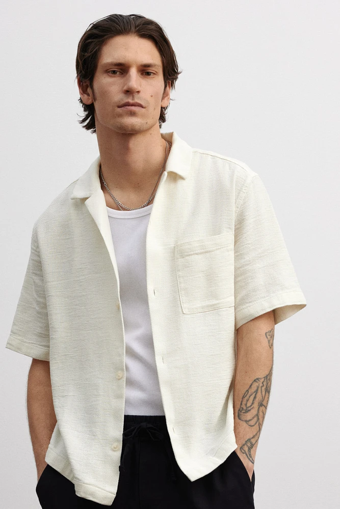 Regular-Fit Textured Resort Shirt