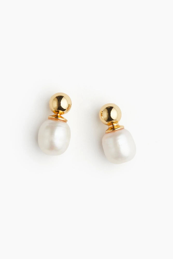 Gold-plated Pearl Earrings