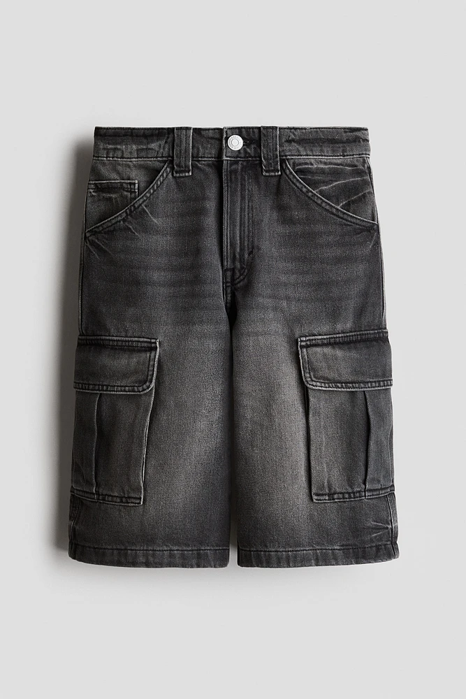 Denim Cargo Shorts