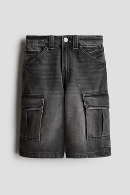 Denim Cargo Shorts