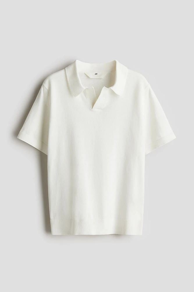 Fine-knit Polo Shirt