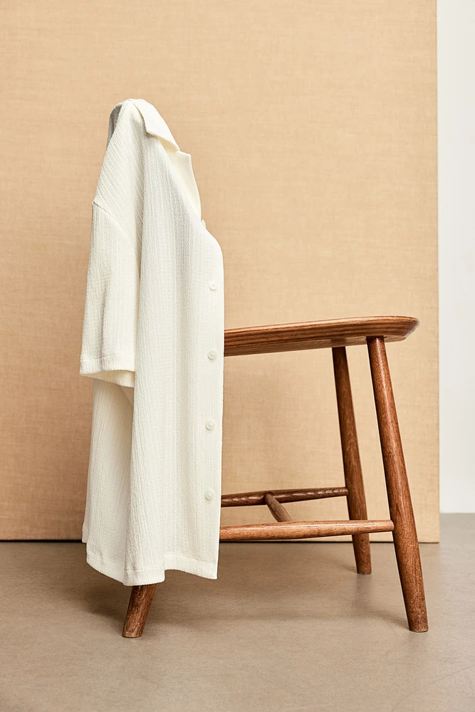 Regular Fit Crinkled Resort Shirt
