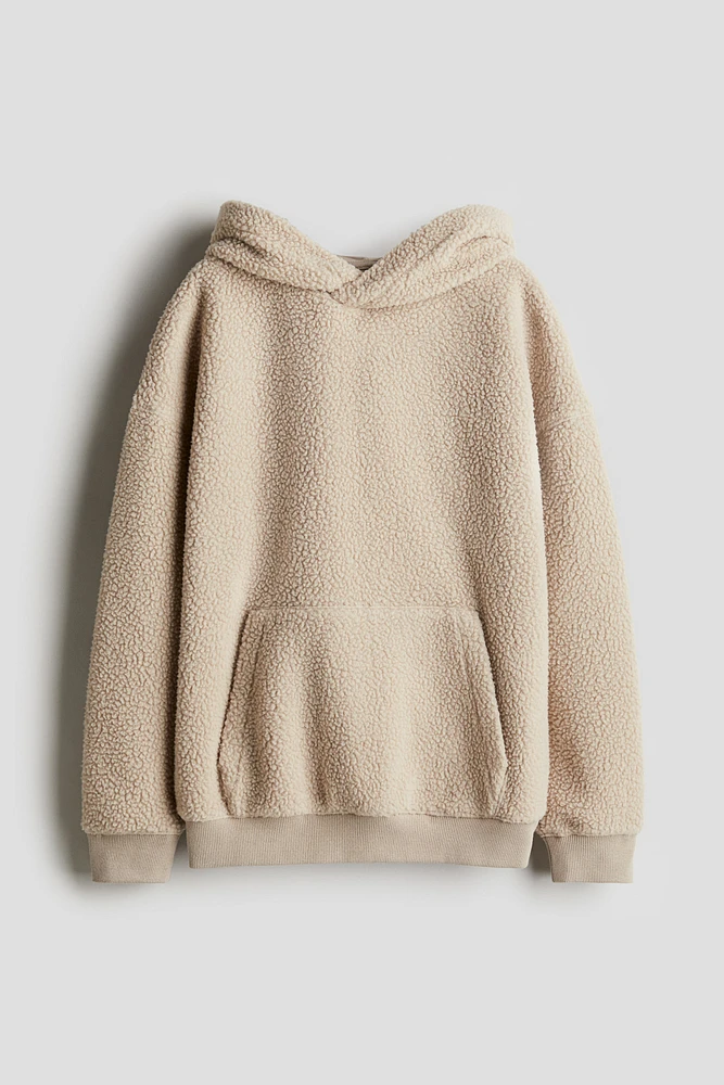 Loose-Fit Teddy Fleece Hoodie