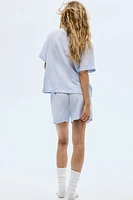Linen-Blend Pajamas