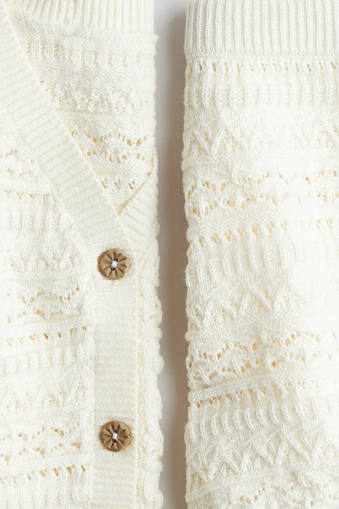 2-Piece Pattern-Knit Cotton Set