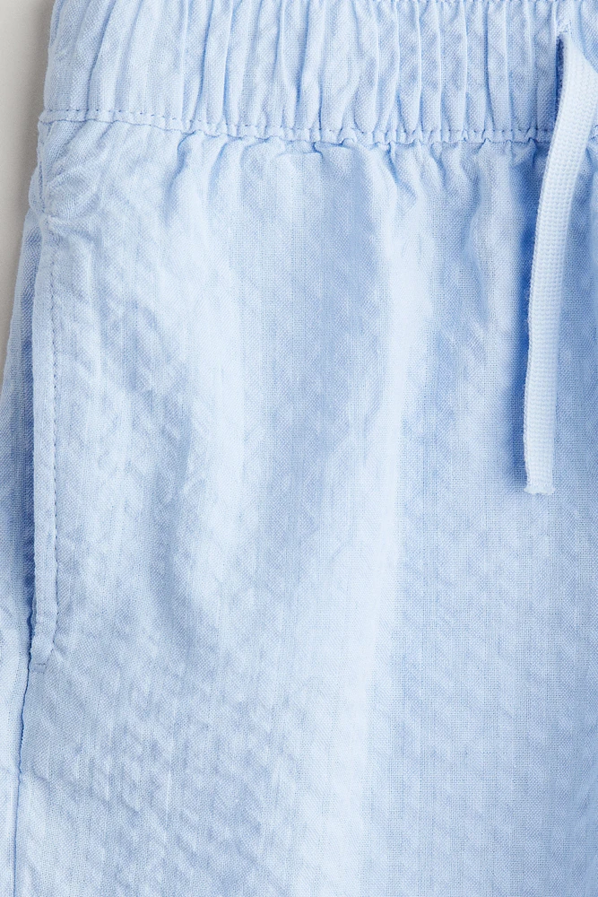 Cotton seersucker shorts