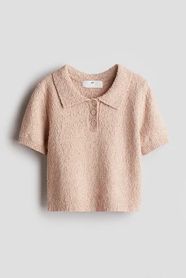 Bouclé-Knit Polo Shirt