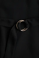Belted Twill Dress