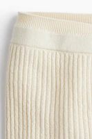 Linen-Blend Rib-Knit Shorts