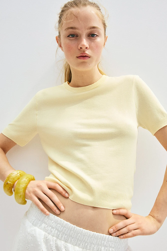Fine-Knit T-Shirt