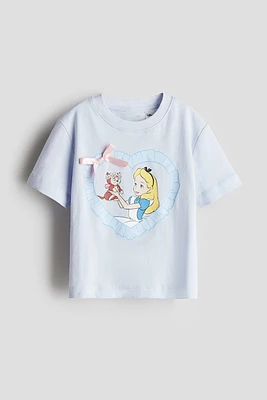 Cotton T-Shirt with Printed Motif