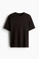 Regular Fit Rib-knit T-shirt
