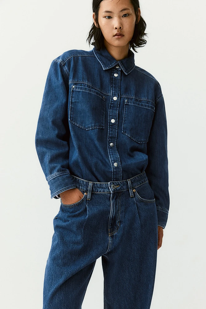 Wide-leg Denim Pants