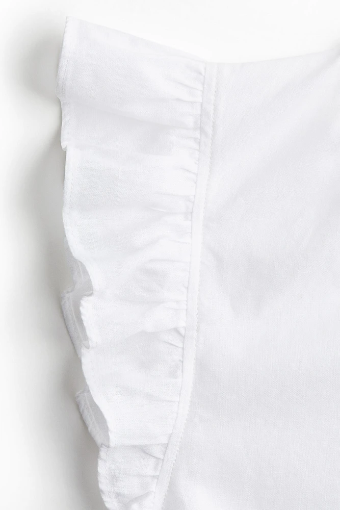 Blouse en lin mélangé
