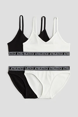 Ensemble de sous-vêtements 4 pièces en coton