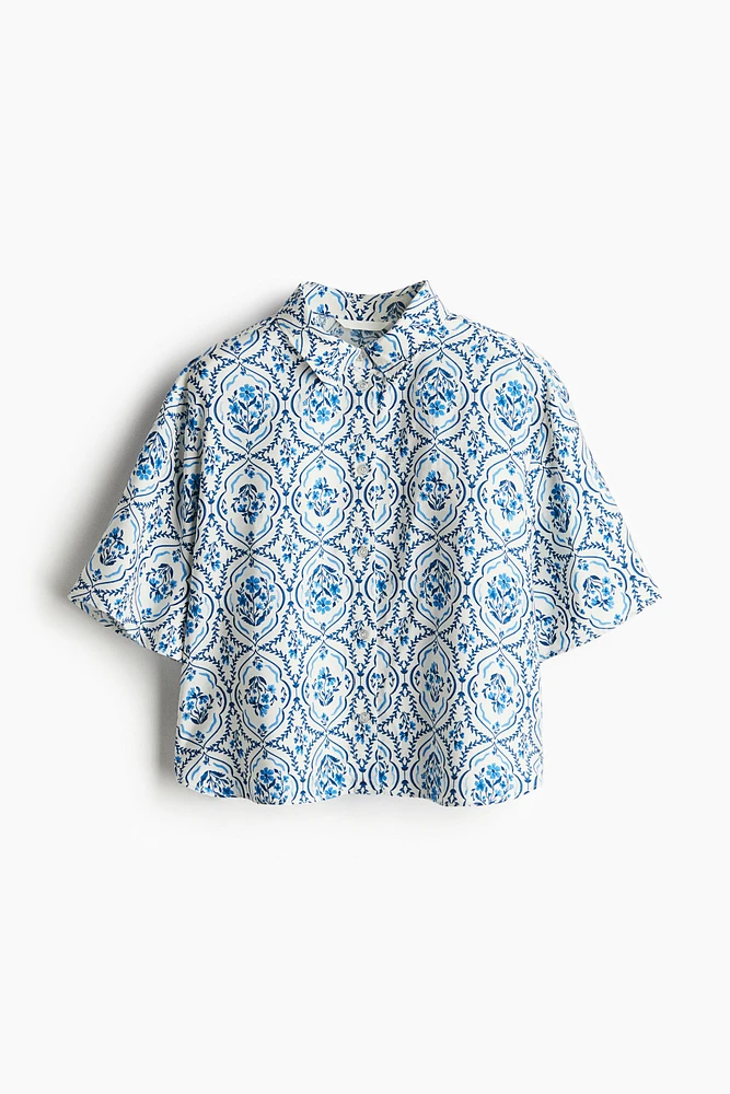 Short-Sleeved Twill Shirt