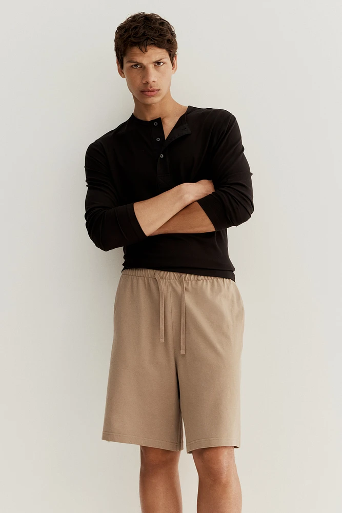 Relaxed-Fit Knee-Length Piqué Shorts